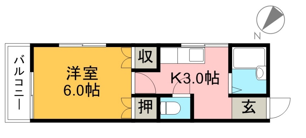 ピュアコート朝倉 間取り図