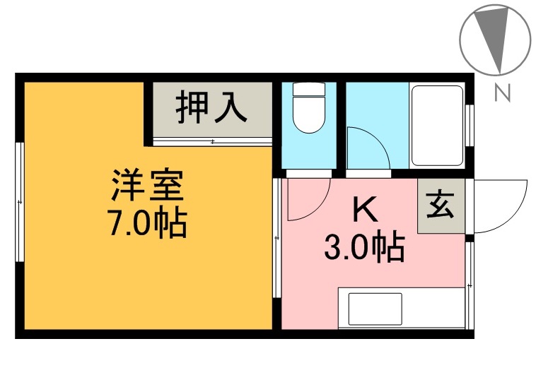 シティハイムＡＭＩＴＩＥ 105号室 間取り