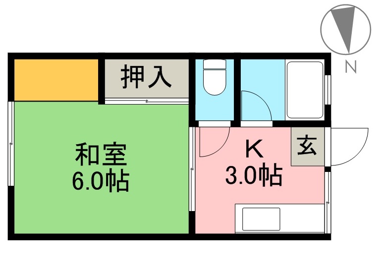 シティハイムＡＭＩＴＩＥ 202号室 間取り