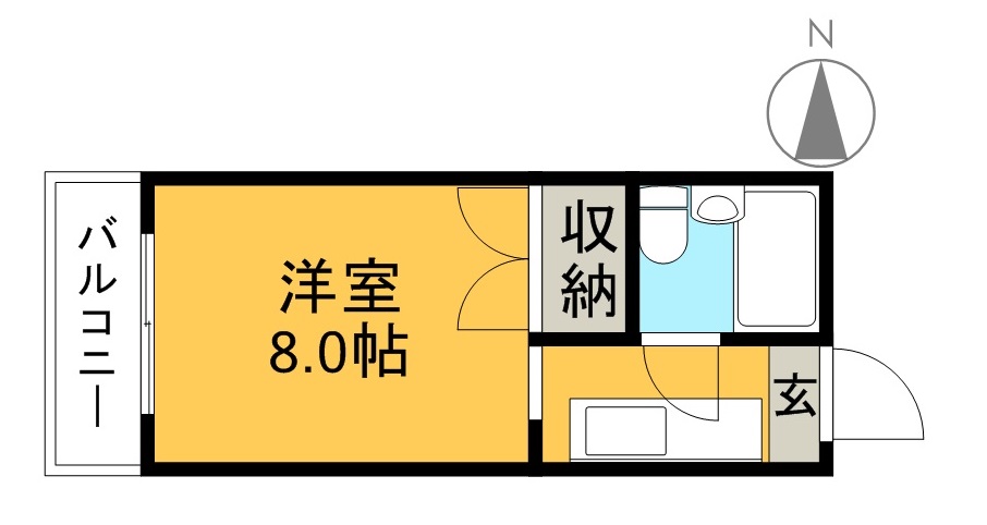 コーポ相生 202号室 間取り