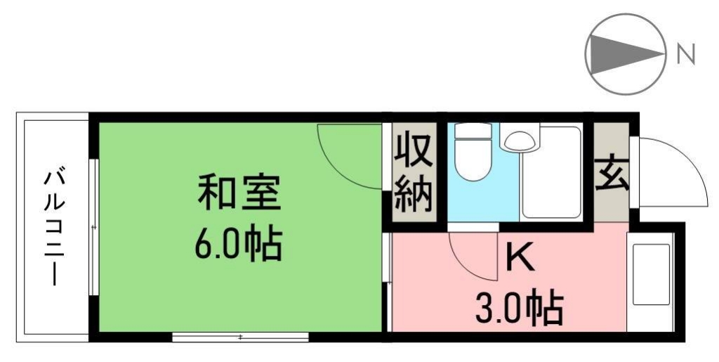 シングルハイツⅡ 113号室 間取り