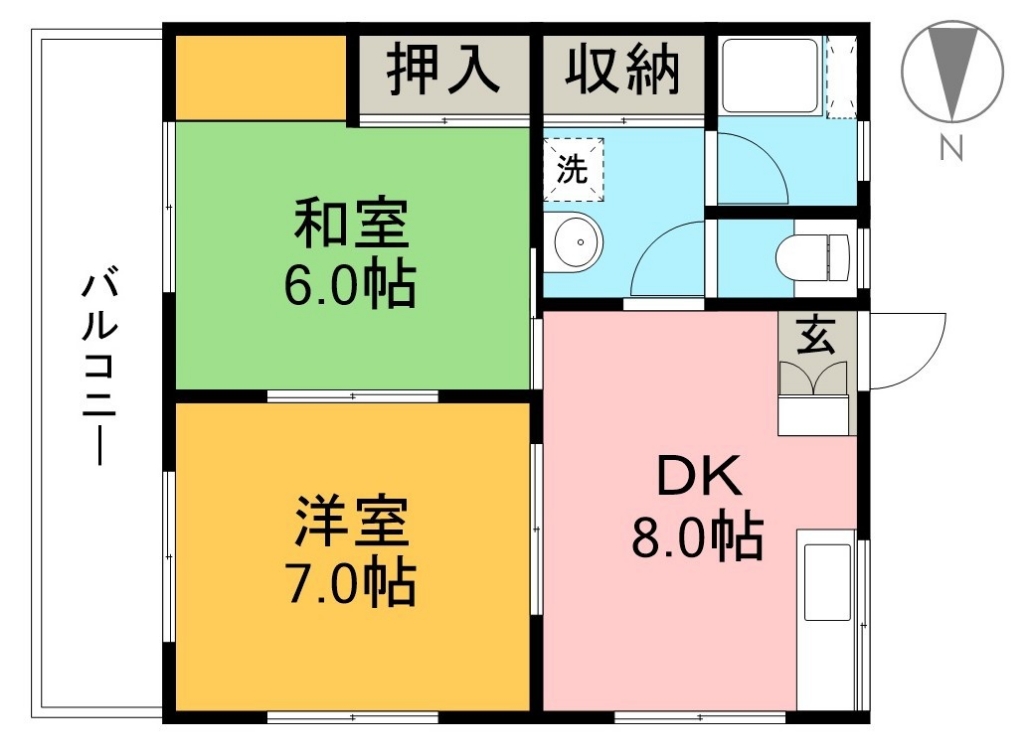 リバーサイドコーポ 402号室 間取り