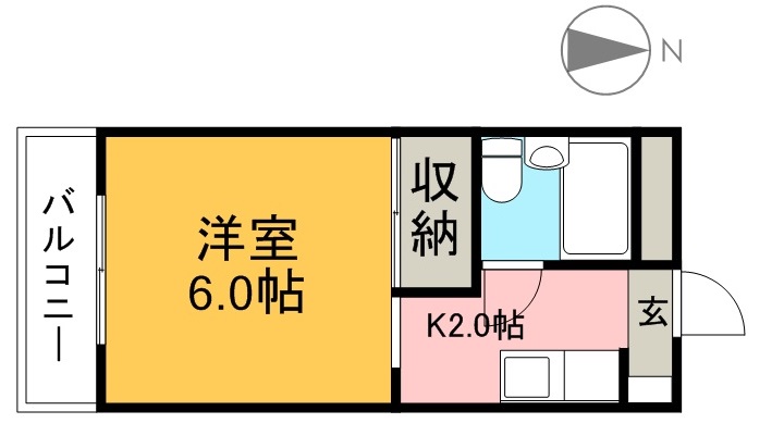 日の出ハイツ 406号室 間取り