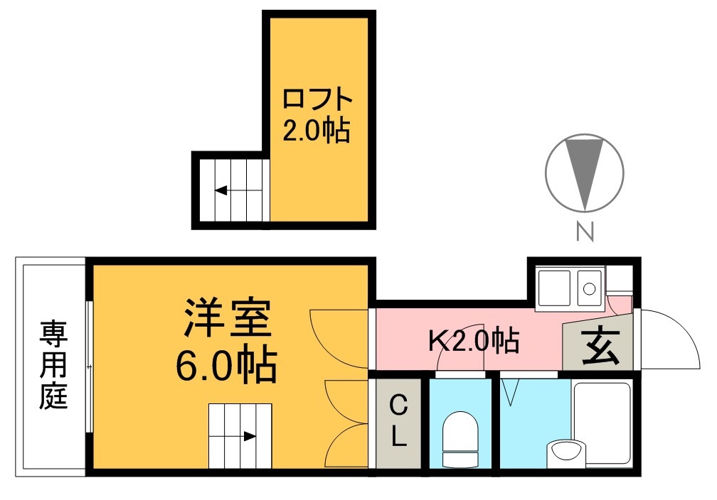 Ｆ・グレース高須新町 106号室 間取り