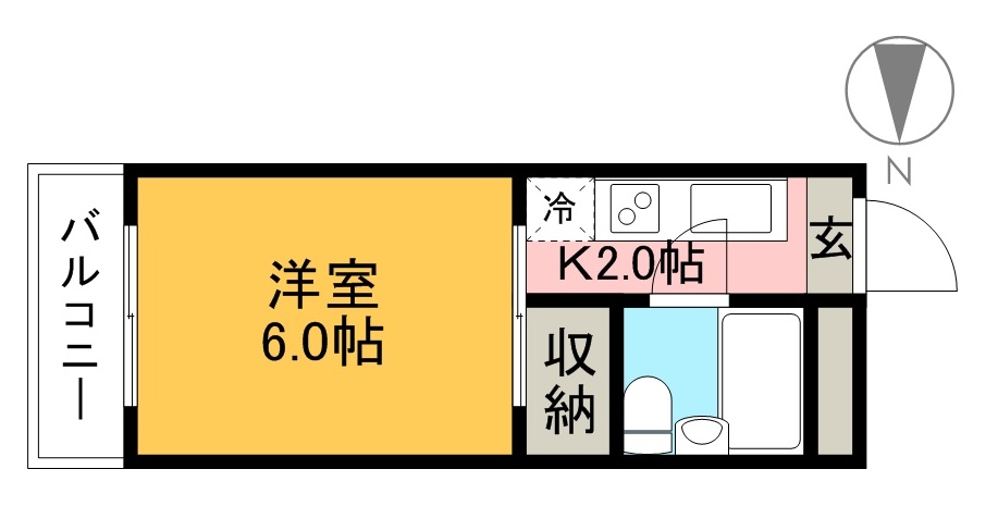久コーポ 303号室 間取り