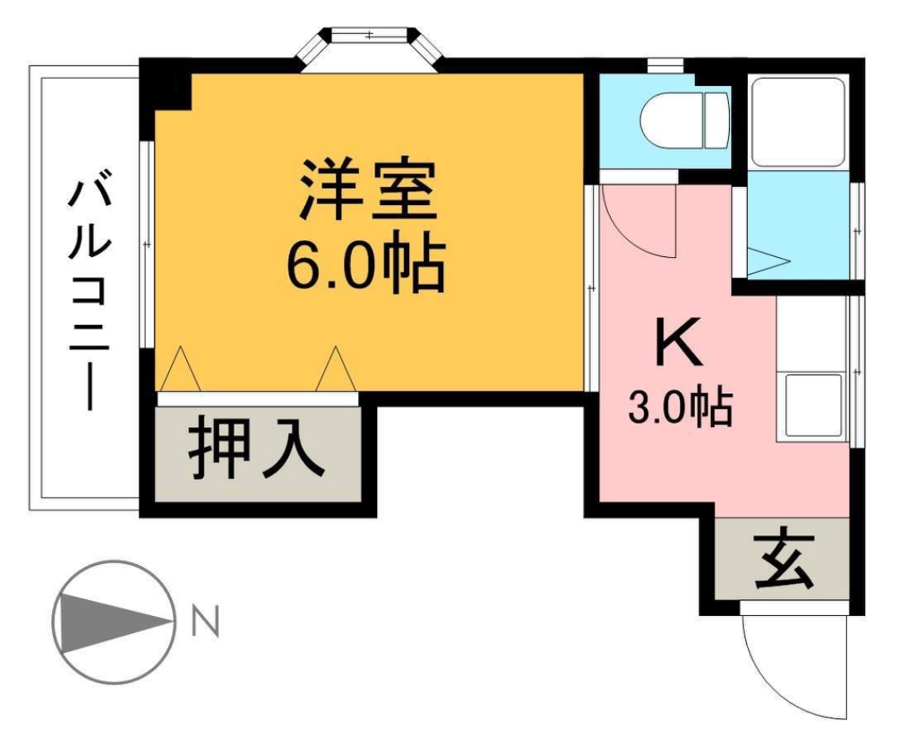 みどりハイツ 203号室 間取り