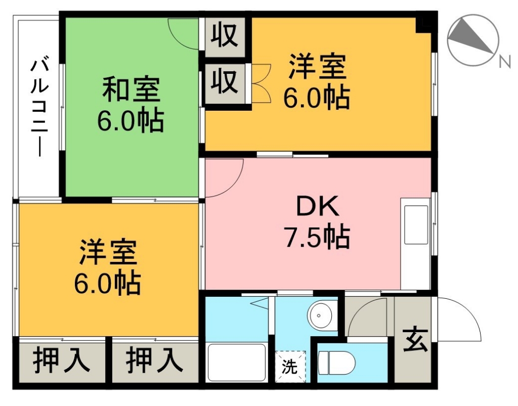 マンションベスタ 202号室 間取り