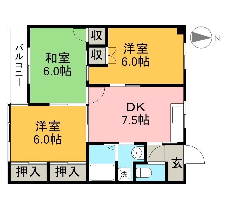 マンションベスタ 202号室 間取り