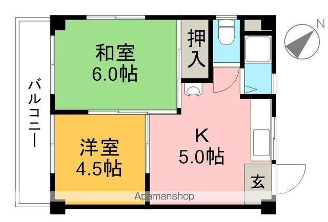 リバープール新田 402号室 間取り