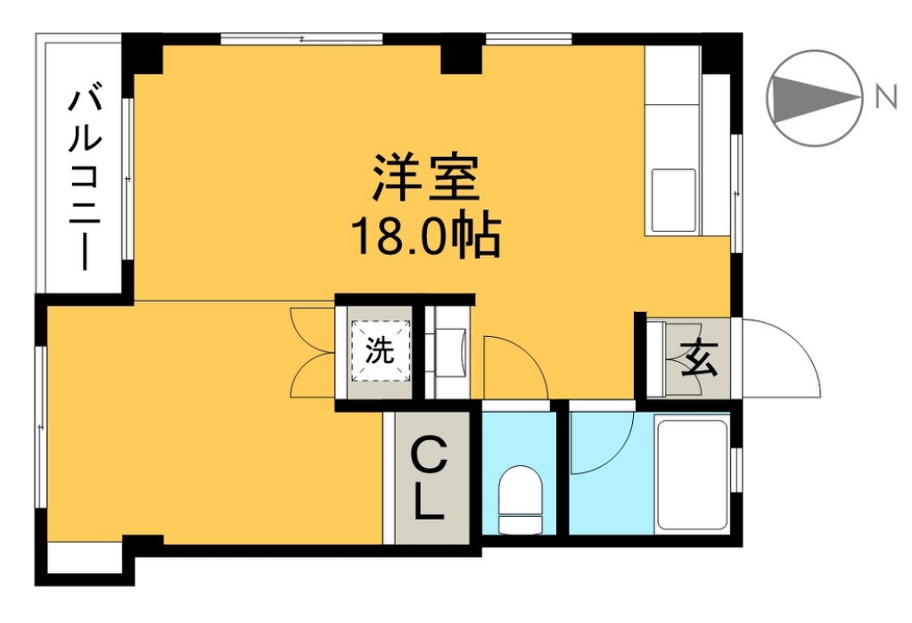 マンション岡 203号室 間取り