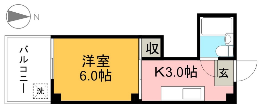 シングルハイツⅡ 112号室 間取り