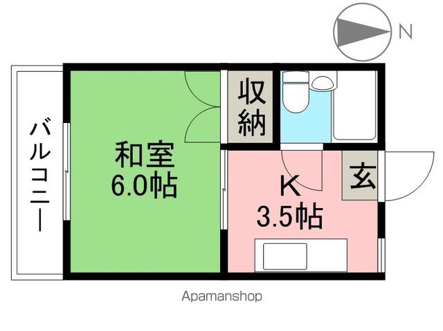 桜井コーポ 202号室 間取り