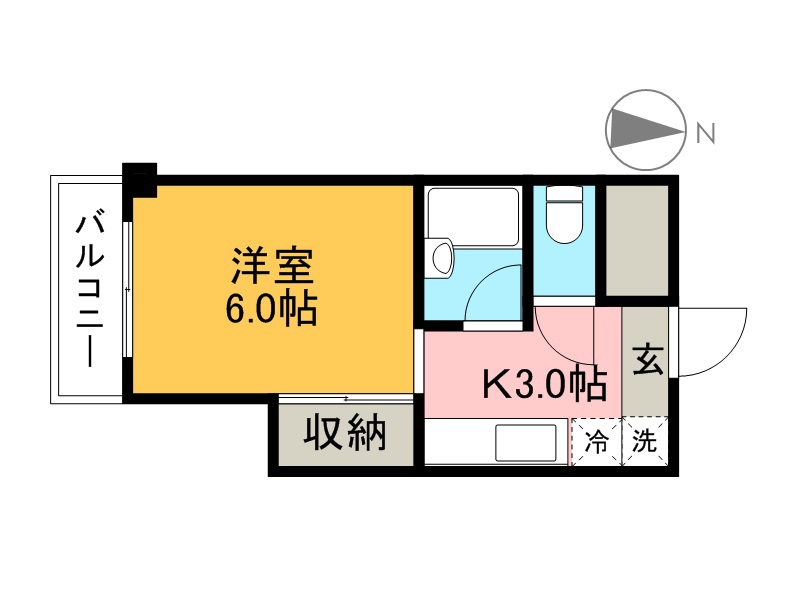 コーポ舟入川 405号室 間取り