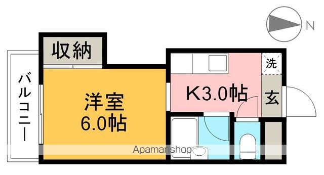 コーポ舟入川 405号室 間取り
