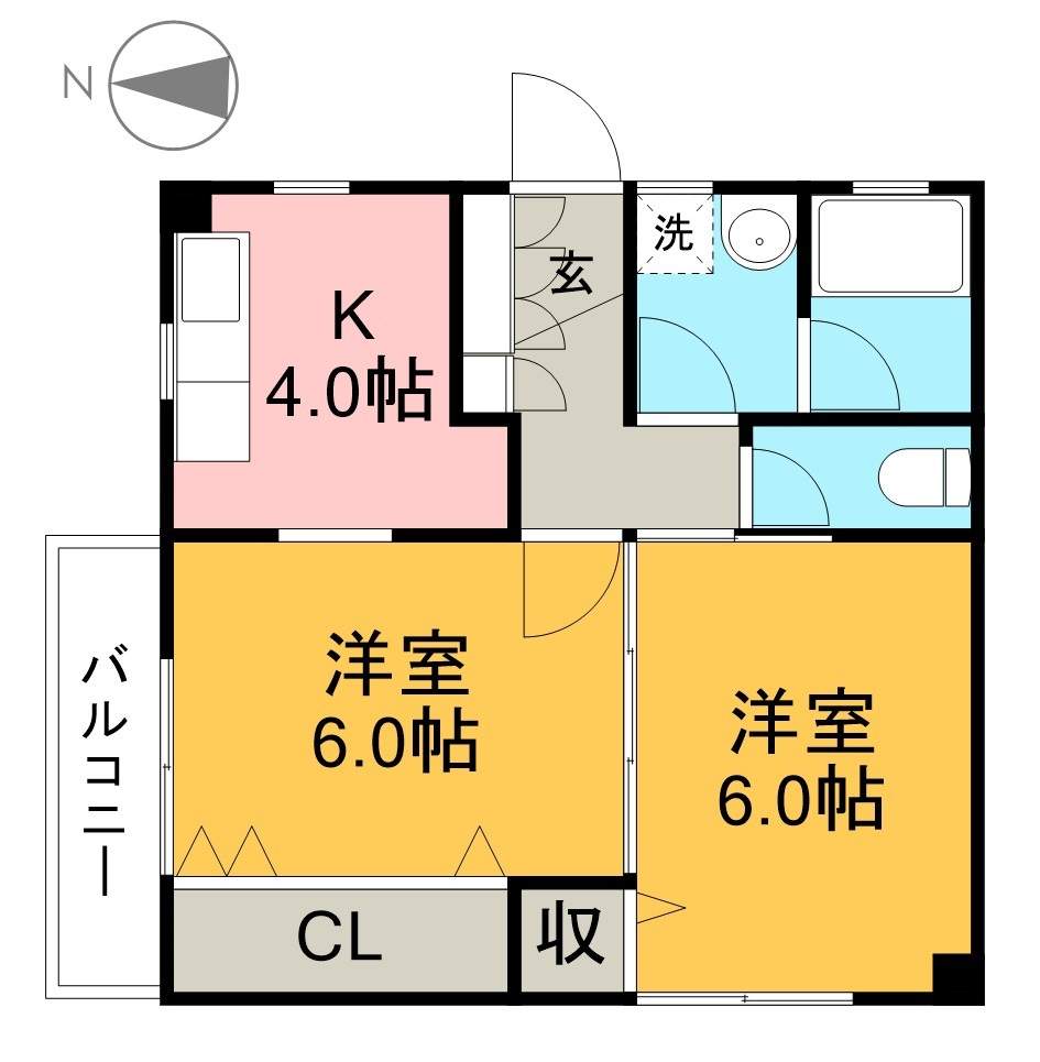 ハイツノウム 302号室 間取り