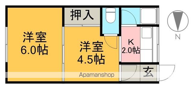 メイポールⅠ 206号室 間取り