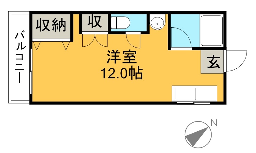 岩崎ハイツ 401号室 間取り