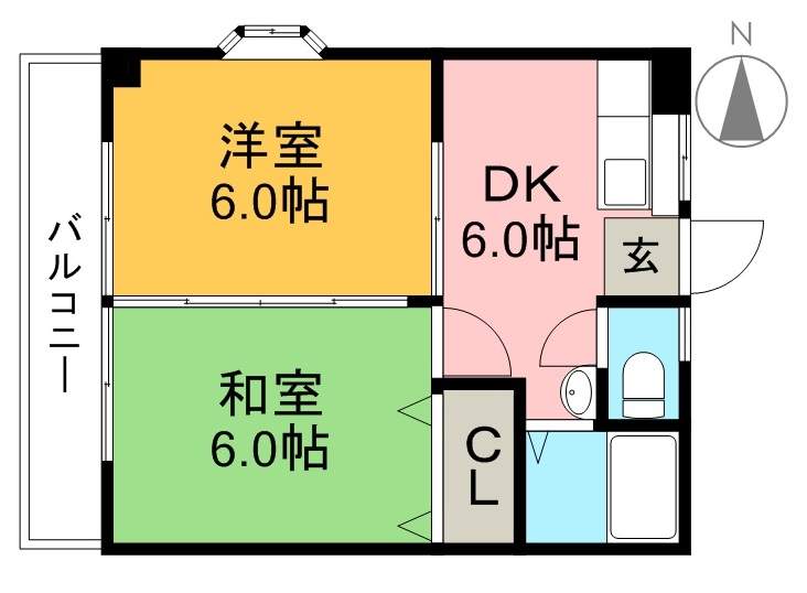 レジデンスマルミツ 401号室 間取り