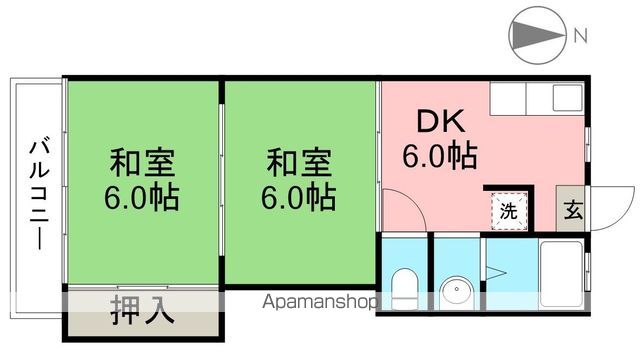 東山コーポ 203号室 間取り