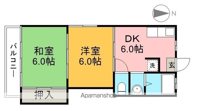 東山コーポ 201号室 間取り