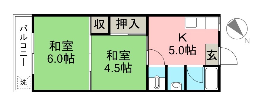 コーポあざみの 402号室 間取り