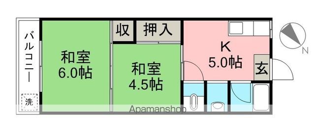 コーポあざみの 402号室 間取り