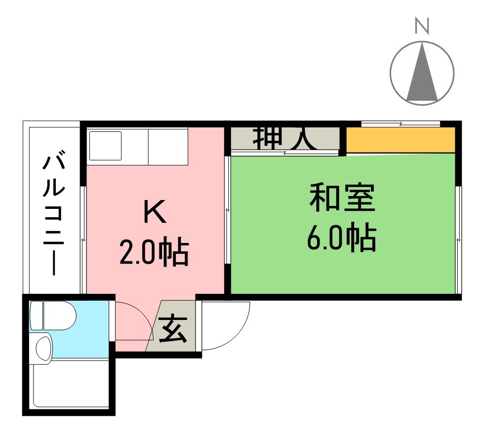 コーポルイ 501号室 間取り