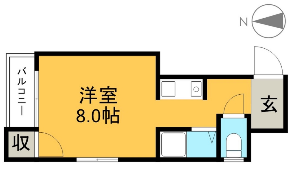 ハイツルネッサ楠 203号室 間取り