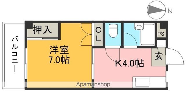 コーポ筆山 303号室 間取り