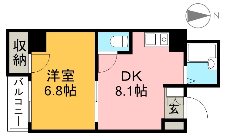 シティガーデン上町 202号室 間取り