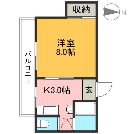 サンコーポⅡ 202号室 間取り