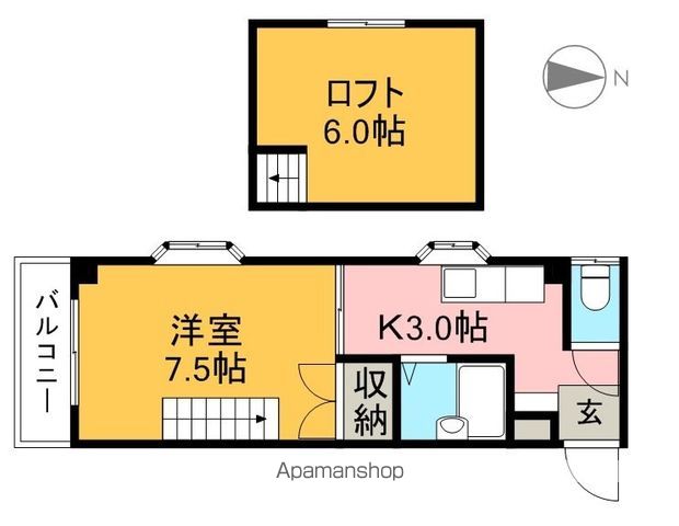ドミール葛島 405号室 間取り
