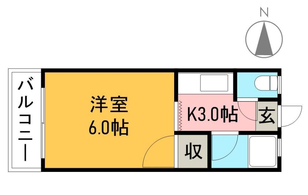 パークハイツ相模 206号室 間取り