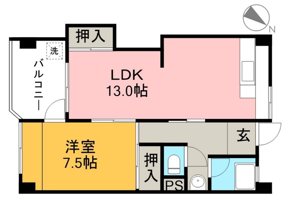 コーポ朝日Ⅷ 間取り図