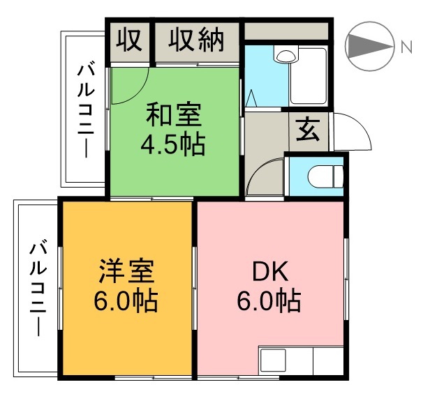 ハイツサンルート 302号室 間取り