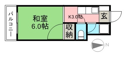 清遠マンション 302号室 間取り