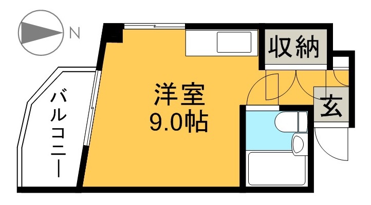 アパートメントボトル 502号室 間取り