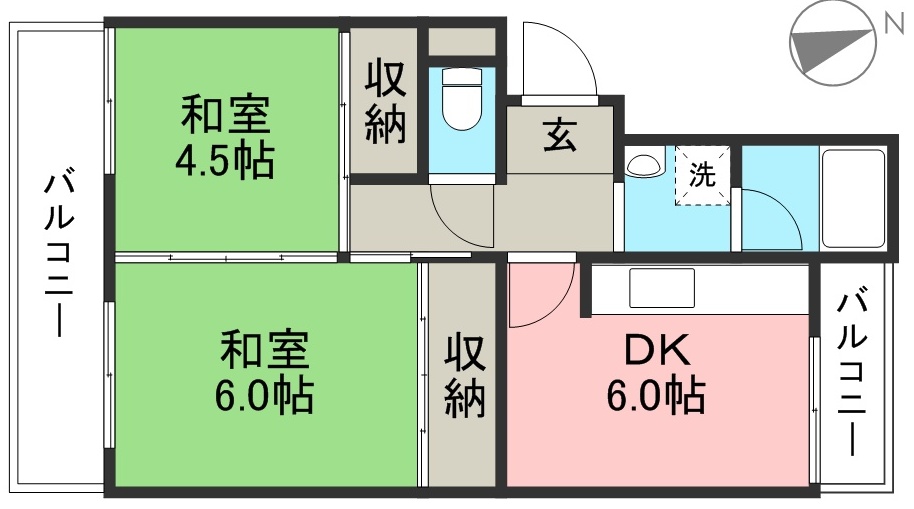 市川マンションⅠ 間取り図