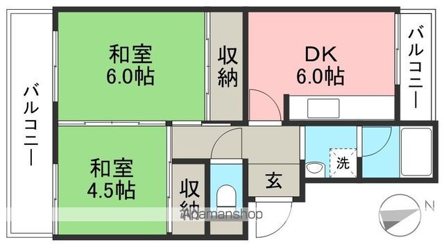 市川マンションⅠ 11号室 間取り