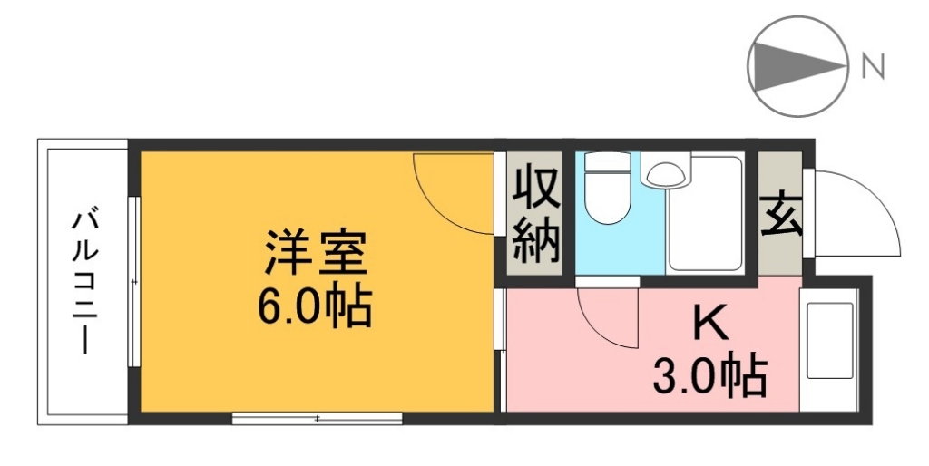 シングルハイツⅡ 223号室 間取り