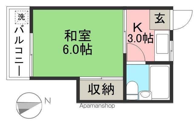 シャトーふみ 202号室 間取り