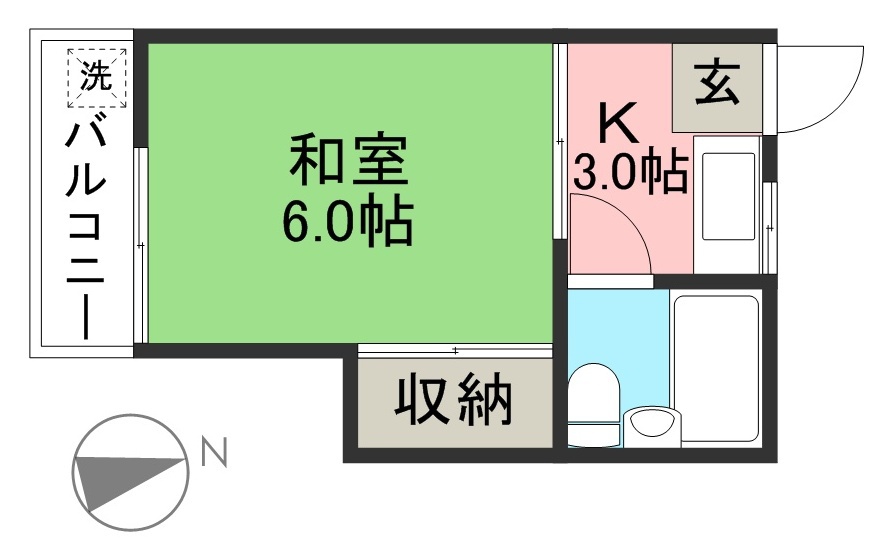 シャトーふみ 202号室 間取り