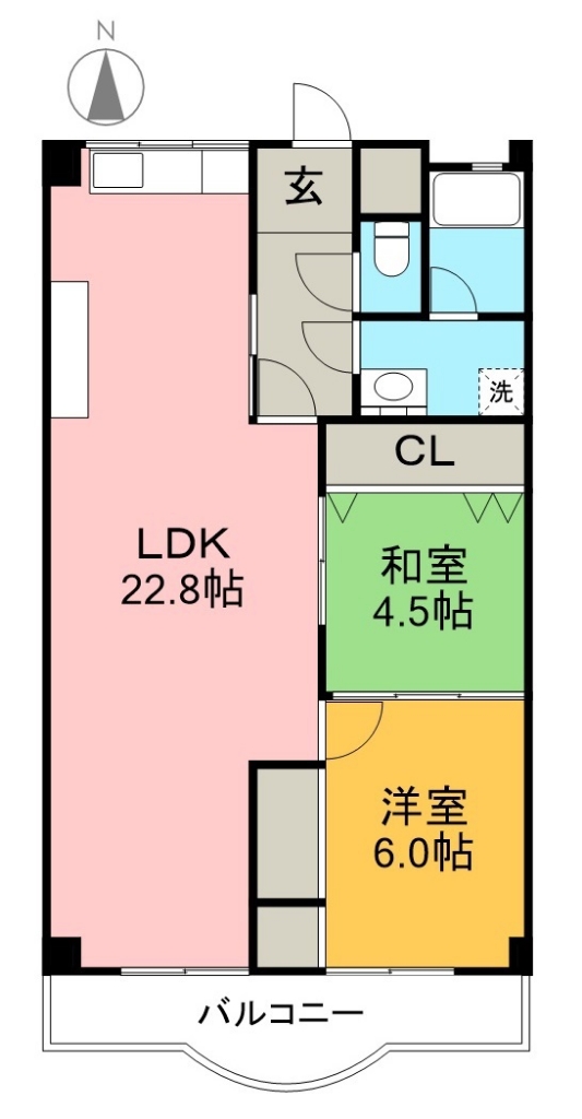 鹿児ハイツ 203号室 間取り