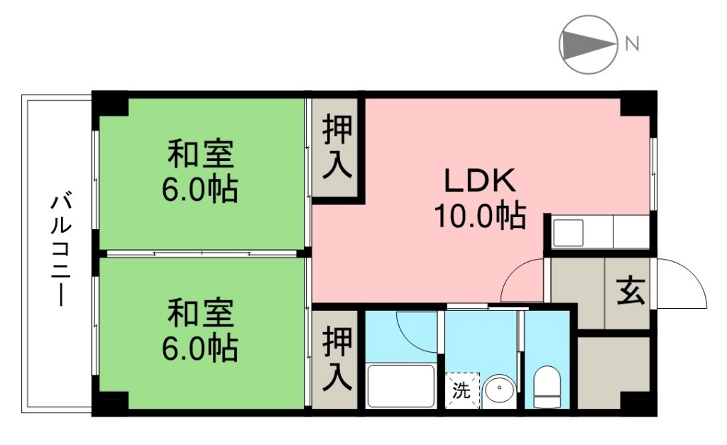 コーポ田中１号館 301号室 間取り