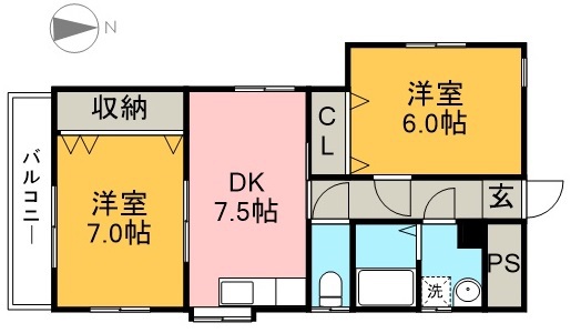 毛利ヶ丘Ｒｕｈｅ 3階号室 間取り