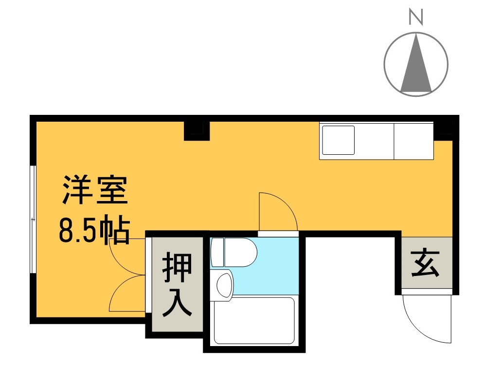 こーぽはりまや 503号室 間取り