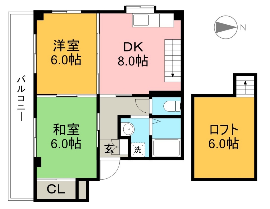 メゾン潮 406号室 間取り