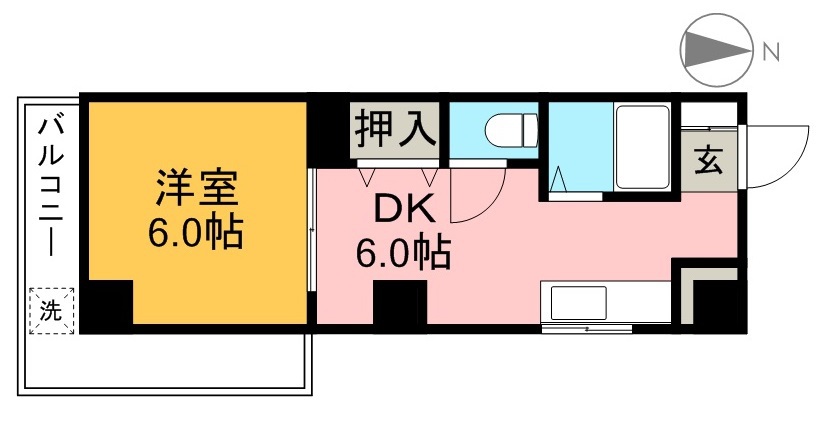 三しどビル 201号室 間取り