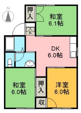 ハイツテル 101号室 間取り