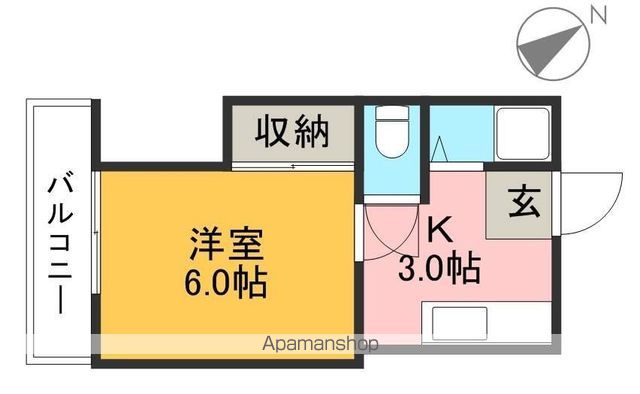プレステージ仲田 203号室 間取り